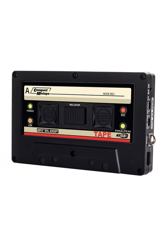 USB Mixtape Recorder with Retro Cassette Look, Black (TAPE)