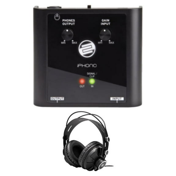 Reloop iPhono 2 Recording USB Interface with Knox Gear Closed-Back Headphones