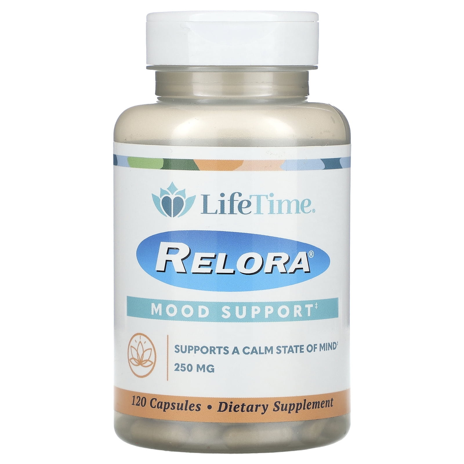Relora, Mood Support, 250 mg, 120 Capsules, LifeTime Vitamins