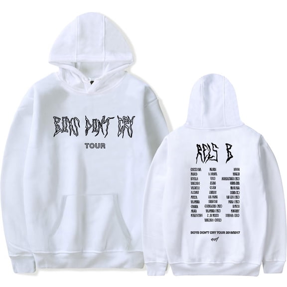Rels B Rapper Merch Boys Don't Cry Tour Hoodie Unisex long sleeves Trendy Casual Streetwear