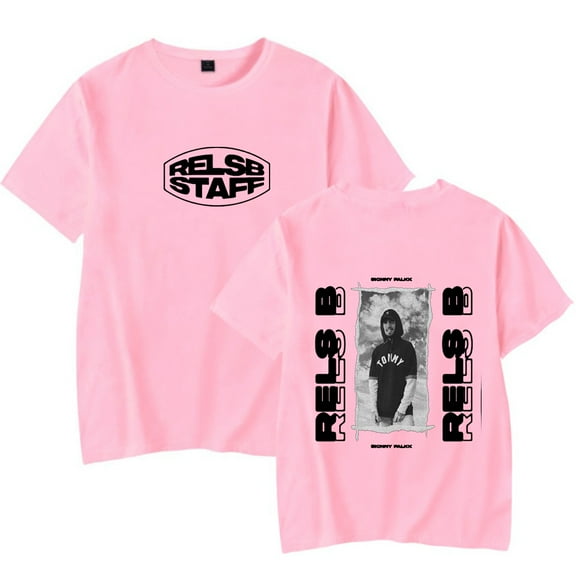 Rels B Rapper Merch Rels b Log T-Shirt Unisex Trend Casual Short Sleeve Top
