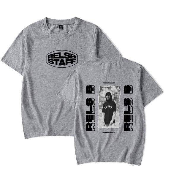 Rels B Rapper Merch Rels b Log T-Shirt Unisex Trend Casual Short Sleeve Top