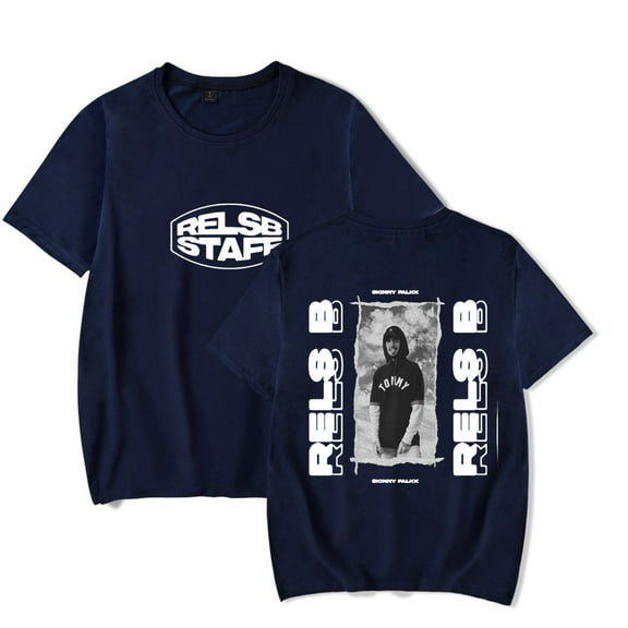 Rels B Rapper Merch Rels b Log T-Shirt Unisex Trend Casual Short Sleeve Top