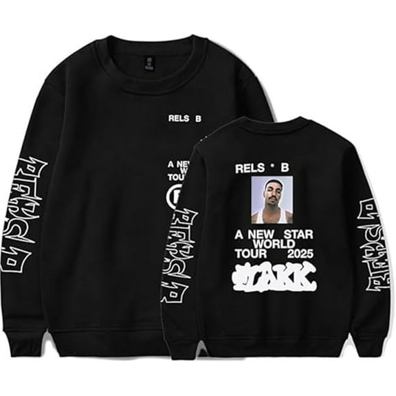 Rels B Tour 2025 Long Sleeved Unisex Clothing Printed Trend Cool Fashion Pullovers