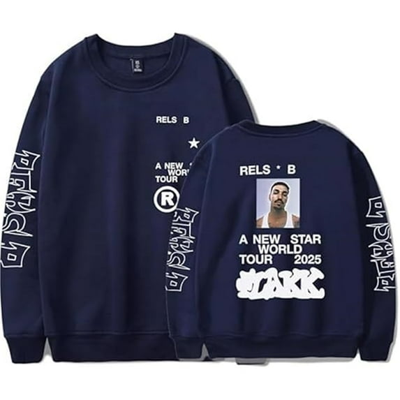 Rels B Tour 2025 Long Sleeved Unisex Clothing Printed Trend Cool Fashion Pullovers