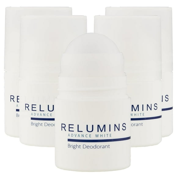 Relumins Advance Natural Brightening Deodorant for Dark Underarms, Roll on Deodorant for Women and Witch Hazel with 24-Hour Odor Protection, 1.5 fl oz (5 pack)