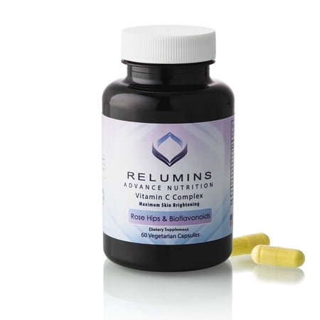 Relumins Advanced Vitamin C Supplement with Rose HIPS - 1000mg of Vitamin C for New Year, New You Immune Support & Collagen Production, Made in USA - 60 Capsules (30-Day Supply)