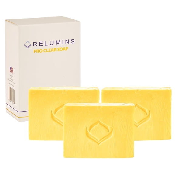 Relumins Authentic Professional Clear Soap with Calamansi & Salicylic Acid - 135g x 3 Bars