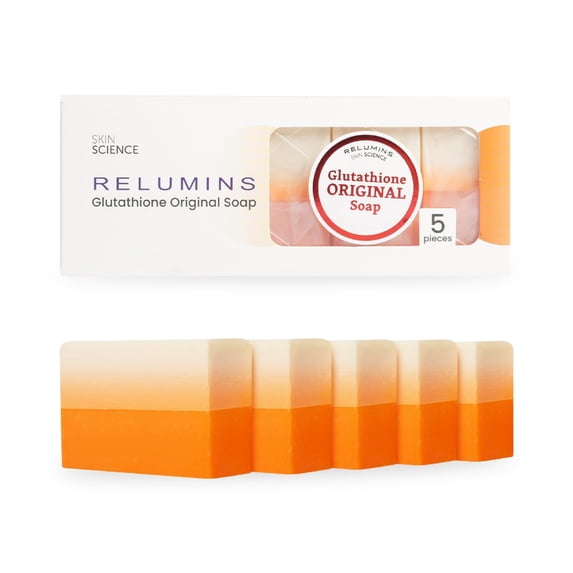 Relumins Dual Skin Brightening Soap - 5 Bars for Rejuvenation and Clarity