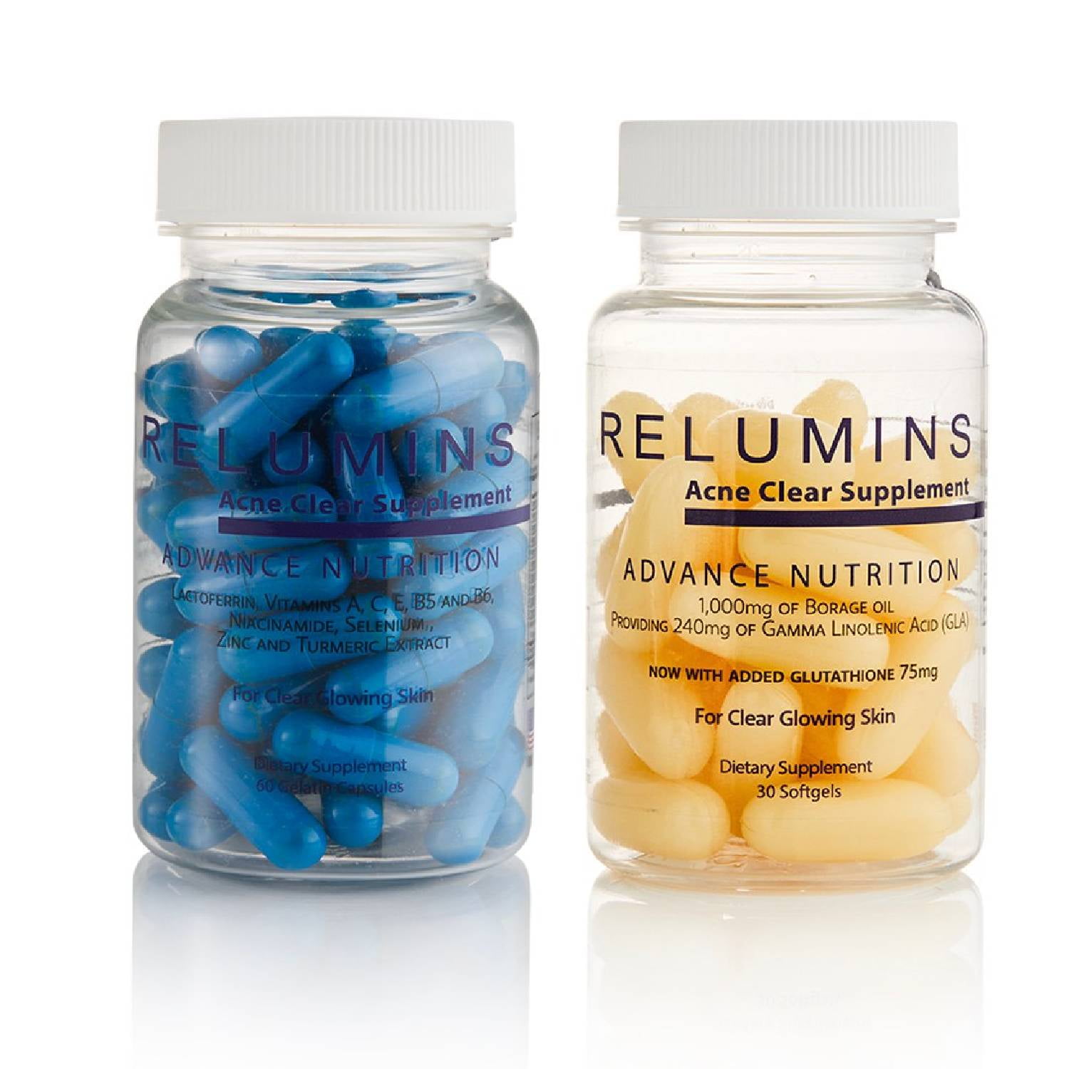 Relumins Oral Acne Treatment Dual Capsule For Clear Skin Protects