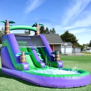 Relunch 21FTL Commercial Water Slide for Kids  Without Blower, 100% PVC Inflatable Water Slides with Water Tube, Giant Kids Water Slide Outdoor Backyard, 21x9x12ft