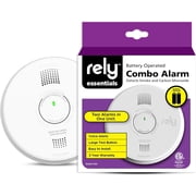 Rely 5300-2-in-1 Smoke & Carbon Monoxide Detector - Battery-Operated with Siren, Voice Alerts and LED Lights - Fire & CO Protection - 1 Pack