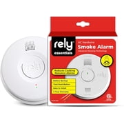 Rely Essentials 5400 Smoke Alarm Hardwired AC Powered with Battery Backup - Photoelectric Smoke Detector - Interconnect, Easy Install 1 Pack
