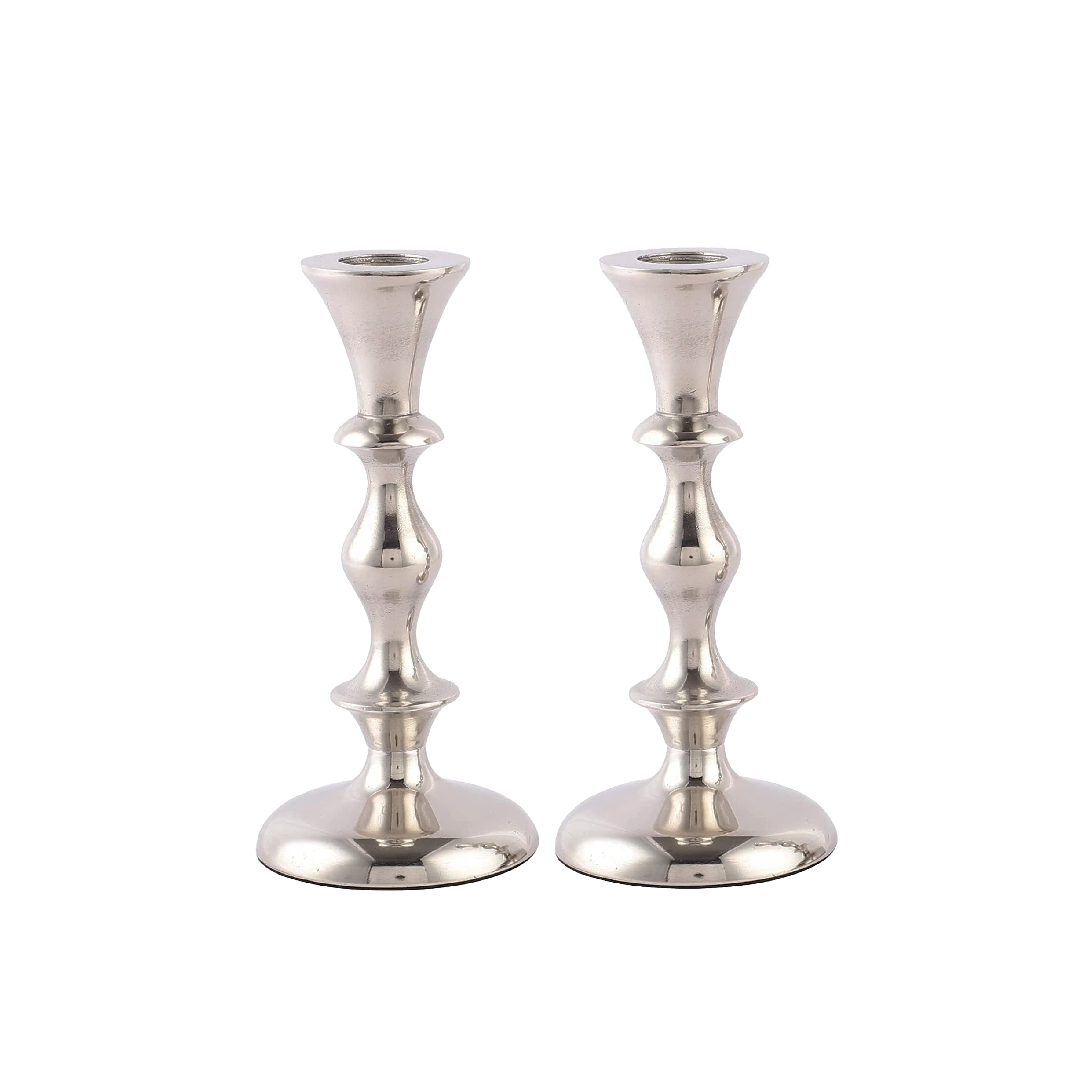 Rely+ Silver Candle Holder Set of 2 Color May Vary White or Silver