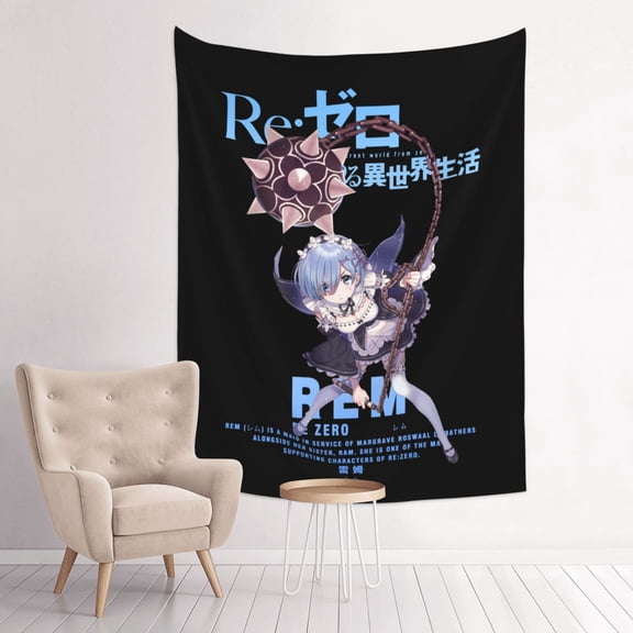 Rem Re Zero Anime Tapestry Indian Wall Hanging Tapestries Room Decor For Bedroom Living Room Dorm