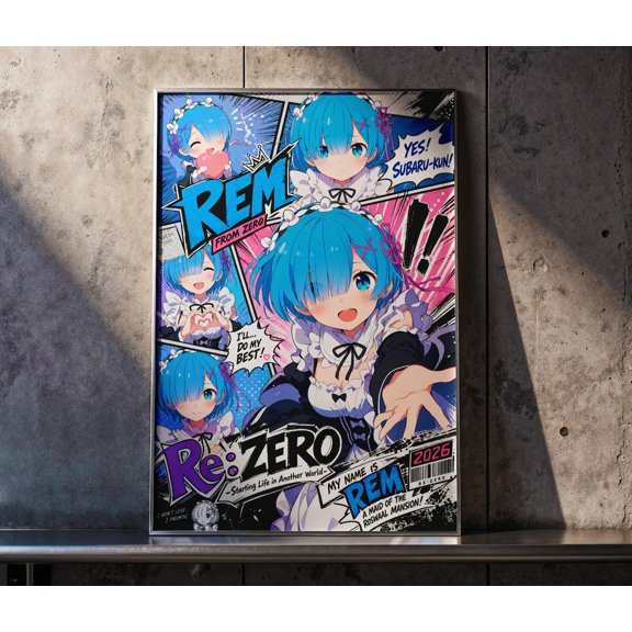 Rem Re Zero Poster GooGate - 8X12, UNFRAMED