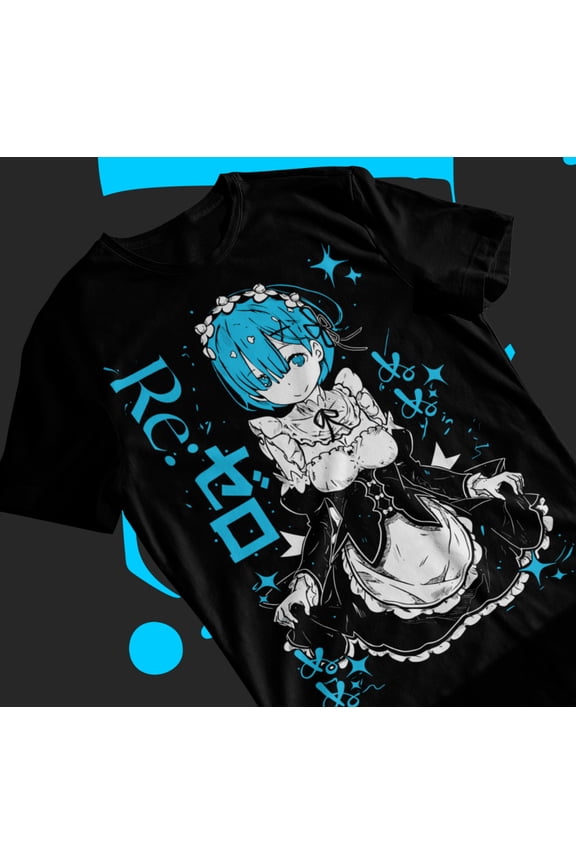 Rem Re Zero T-Shirt,Cute Re Zero Ram,Subaru,Japanese,Manga Graphic Soft Tee