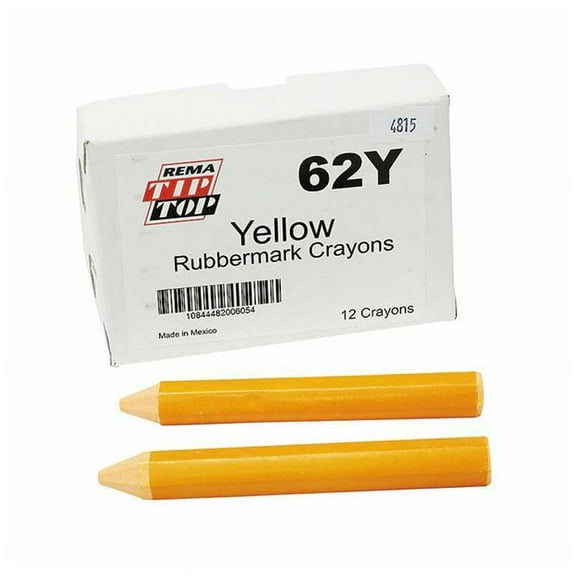 Rema 62Y Yellow Marking Crayon for Tire - 12 Pack