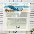 thumbnail image 1 of Remain Unique Beach Scene Polyester Rod Pocket Curtain Valance for Home Bedroom Living Room Kitchen Window Decor 54x18 inch, 1 of 5