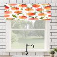 thumbnail image 1 of Remain Unique Peach Pattern Polyester Rod Pocket Curtain Valance for Home Bedroom Living Room Kitchen Window Decor 54x18 inch, 1 of 5