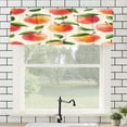 thumbnail image 1 of Remain Unique Peach Pattern Polyester Rod Pocket Curtain Valance for Home Bedroom Living Room Kitchen Window Decor 54x18 inch, 1 of 5