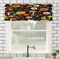 thumbnail image 1 of Remain Unique Polyester Rod Pocket Curtain Valance with Colorful Mushrooms and Flowers Pattern for Home Bedroom Living Room Kitchen Window Decor 54x18 inch, 1 of 5