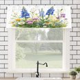 thumbnail image 1 of Remain Unique Polyester Rod Pocket Curtain Valance with Colorful Wildflowers Pattern for Home Bedroom Living Room Kitchen Window Decor 54x18 inch, 1 of 5