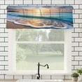 thumbnail image 1 of Remain Unique Sunset Beach Scenery Rod Pocket Polyester Curtain Valance for Home Kitchen Bedroom Living Room Window Decor 54x18 inch, 1 of 5