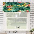 thumbnail image 1 of Remain Unique Tropical Leaves and Flowers Pattern Polyester Rod Pocket Curtain Valance for Home Bedroom Living Room Kitchen Window Decor 54x18 inch, 1 of 5