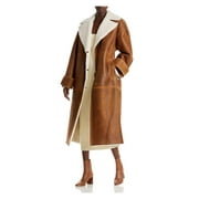 Remain Womens Osila Leather Shearling Long Coat