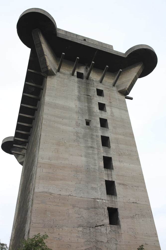 Remains of Anti-aircraft L-Tower in Augarten Austria Canvas Art - Richard RoscoeStocktrek Images (23 x 35)
