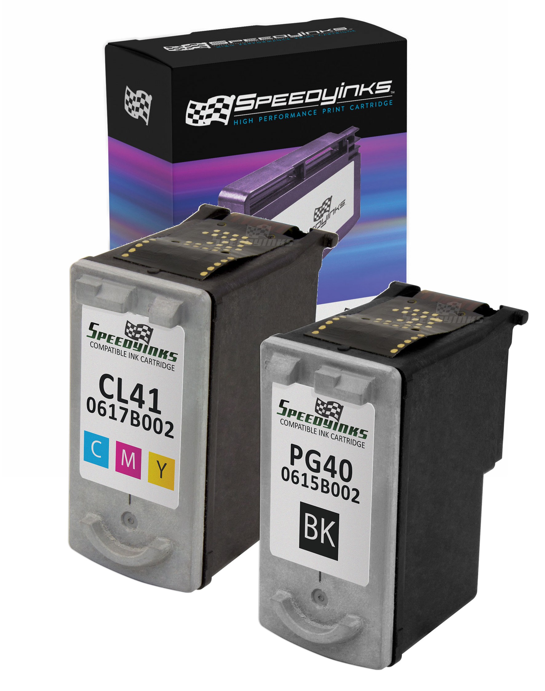 Remanufactured Canon PG40 & CL41 Cartridges For Canon PIXMA iP1700, PIXMA MP460, PIXMA MP450, PIXMA MP140, PIXMA MP180, PIXMA MP190, PIXMA iP2600, Fax Series JX200, PIXMA MP170 - image 1 of 4
