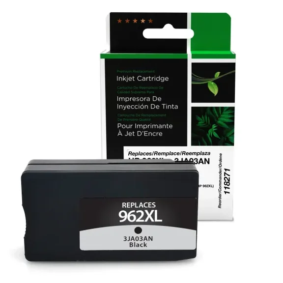 Remanufactured Clover Imaging High Yield Black Ink Cartridge compatible with HP 962XL (3JA03AN)