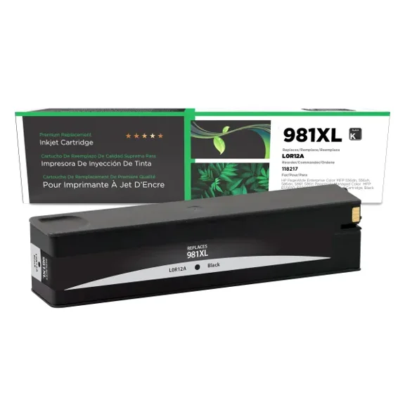 Remanufactured Clover Imaging High Yield Black Ink Cartridge compatible with HP 981XL (L0R12A)