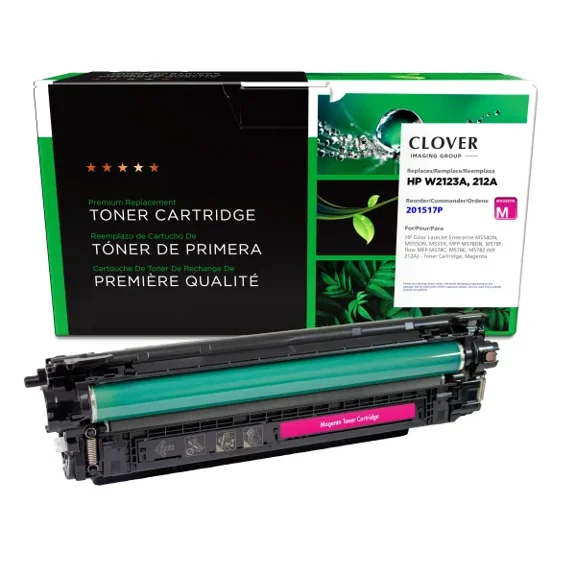 Remanufactured Clover Imaging Magenta Toner Cartridge (New Chip) compatible with HP 212A (W2123A)