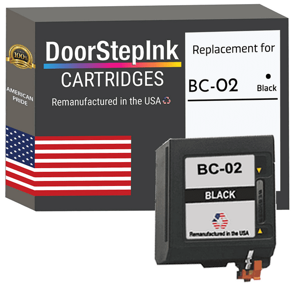 Remanufactured DoorStepInk High Yield Ink Cartridge for Canon BC-02 Black
