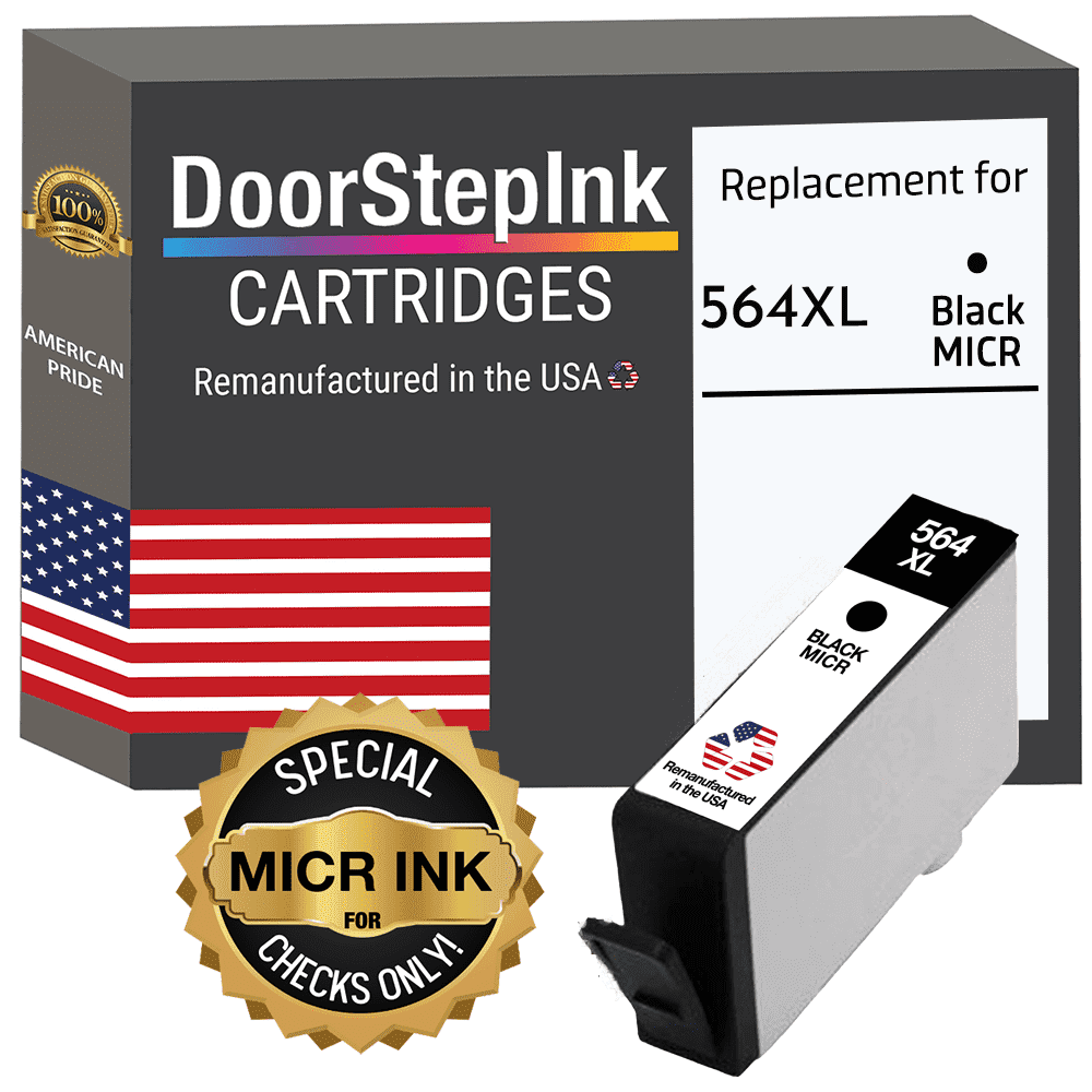 DoorStepInk Compatible HP 61XL Black MICR Ink Cartridge CH561WN - Made In USA