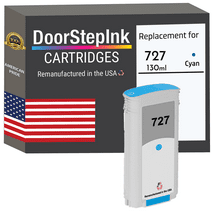 Remanufactured DoorStepInk High Yield Ink Cartridge for HP 727 130ML Cyan