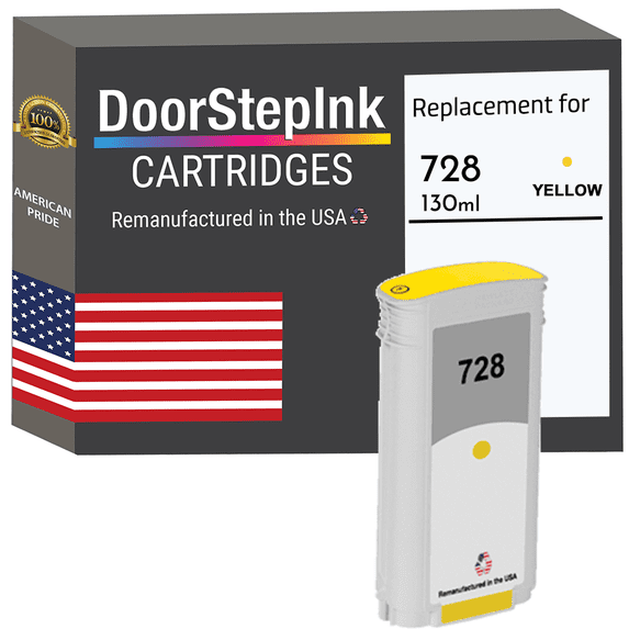 Remanufactured DoorStepInk High Yield Ink Cartridge for HP 727 130ML Yellow