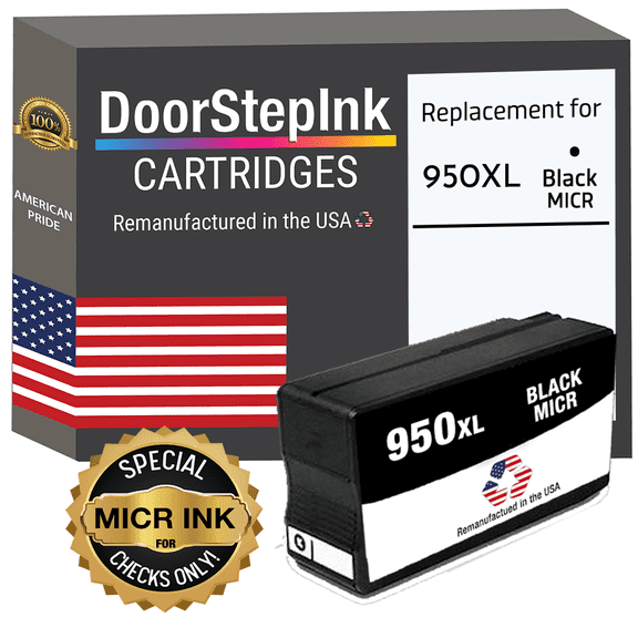 DoorStepInk 950XL MICR Ink Cartridge Compatible for HP 950 Ink Cartridge CN053AN High Yield Black