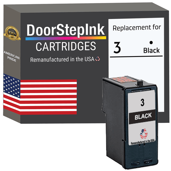 Remanufactured DoorStepInk High Yield Ink Cartridge for Lexmark #3 Black