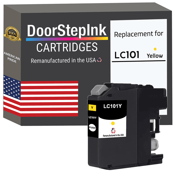 Remanufactured DoorStepInk High Yield Ink Cartridges for Brother LC101 Yellow