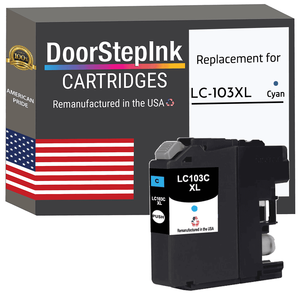 DoorStepInk High Yield Ink Cartridges for Brother LC103XL Cyan ...