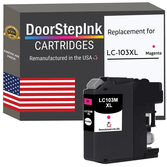 Remanufactured DoorStepInk High Yield Ink Cartridges for Brother LC103XL Magenta