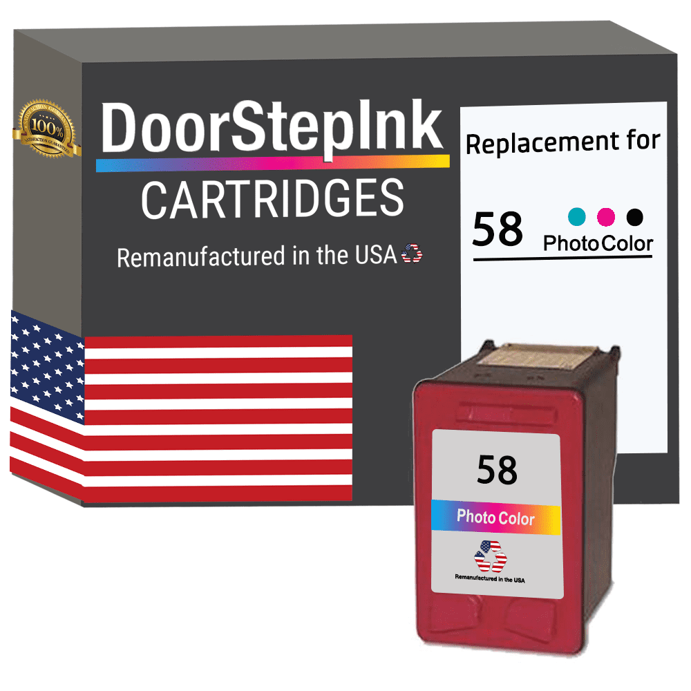 Remanufactured DoorStepInk Ink Cartridge for HP 58 C6658AN Photo Color ...