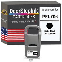 Remanufactured DoorStepInk in the USA Ink Cartridge for Canon PFI-706 700ML Matte Black
