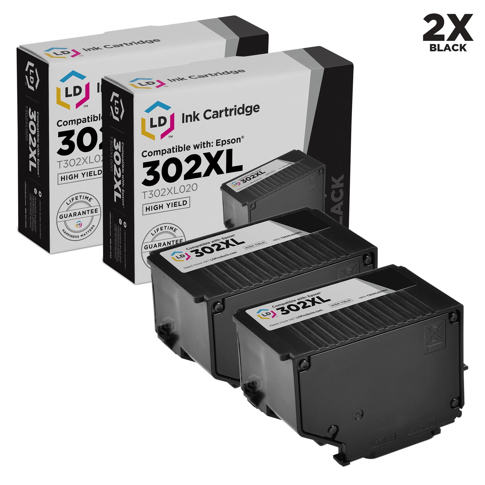 Remanufactured 302XL T302XL020 Pack of Yie Black Cartridges for Expression Premium XP-6000 Walmart.com