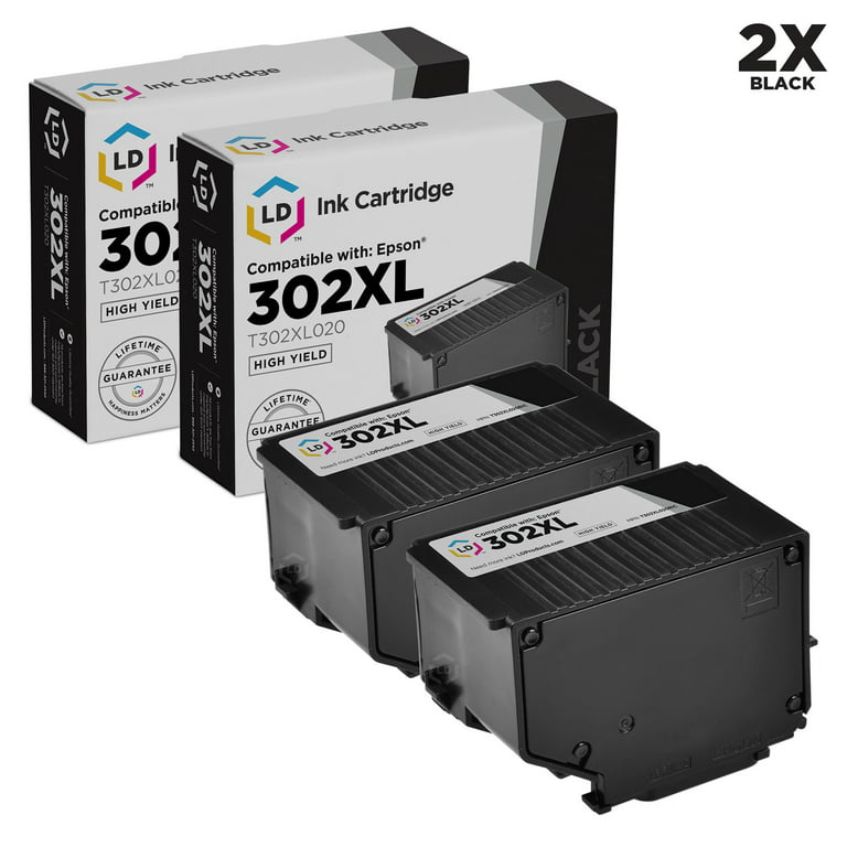 vækst Gæsterne hensigt Remanufactured Epson 302XL T302XL020 Pack of 2 High Yie Black Cartridges  for Expression Premium XP-6000 - Walmart.com