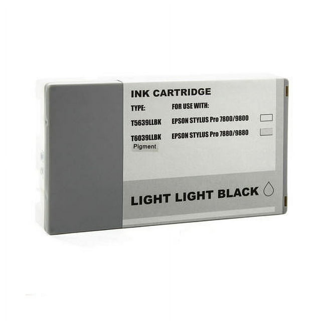 Remanufactured Epson T603900 cartridge - ultrachrome light light black