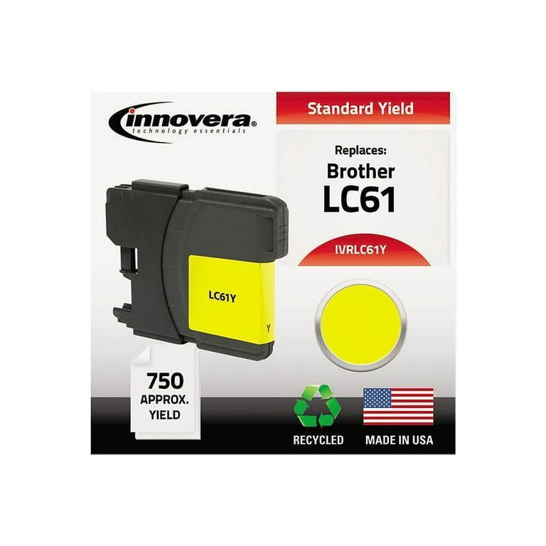Remanufactured Yellow Ink, Replacement for LC61Y, 750 Page-Yield Remanufactured Yellow Ink, Replacement for LC61Y, 750 Page-Yield
